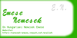 emese nemcsek business card